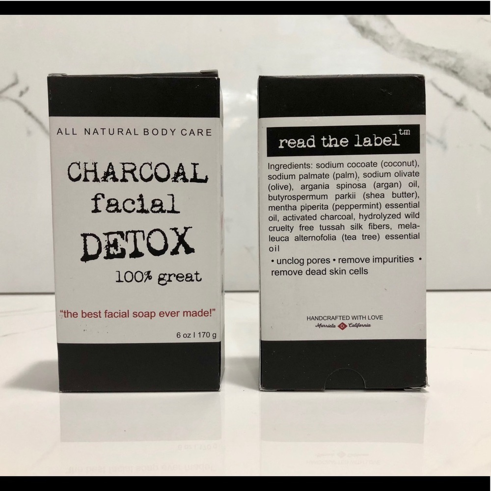 Charcoal facial detox soap